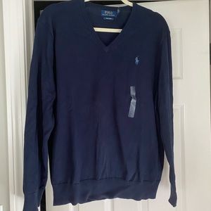 NWT Ralph Lauren v neck sweater size large